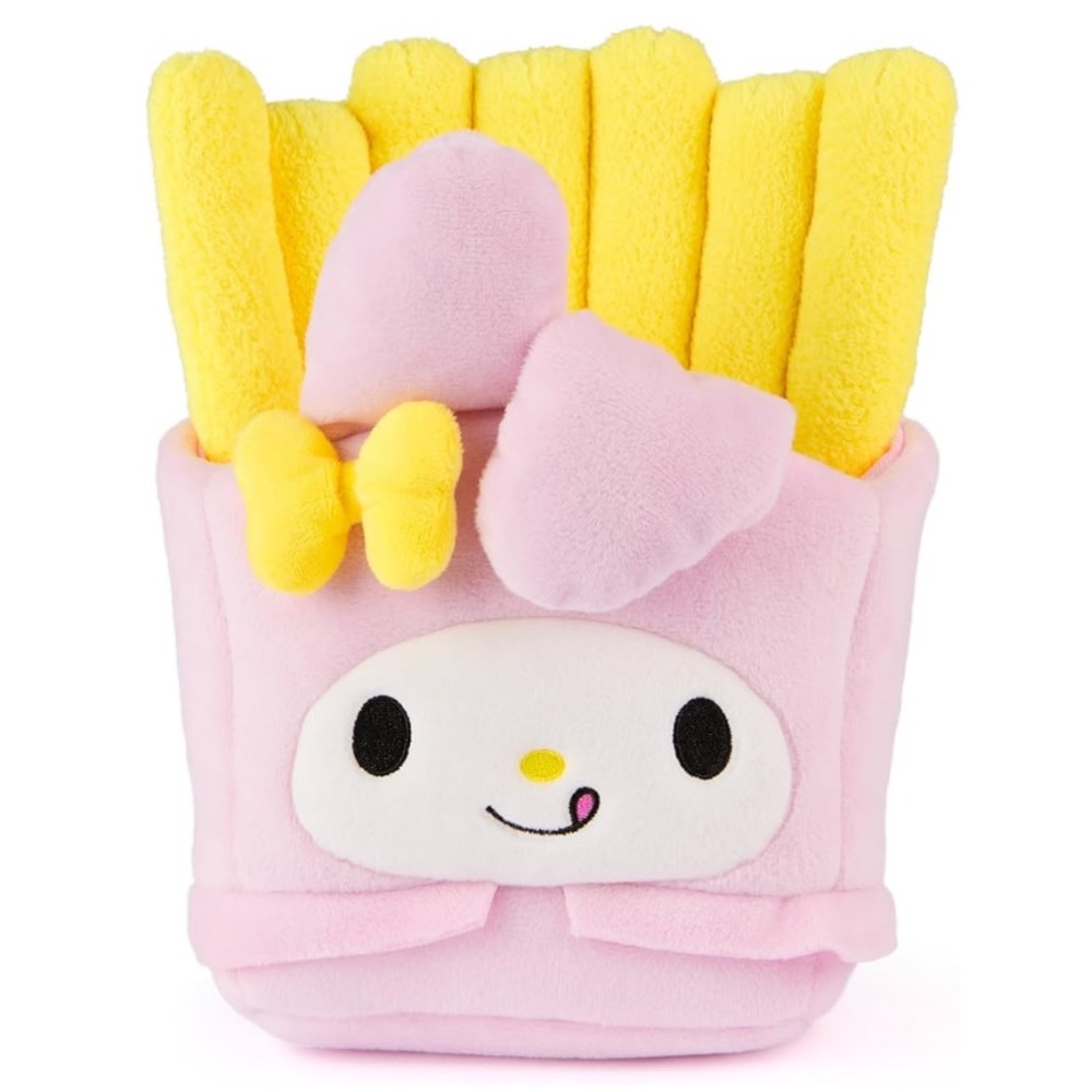 Gund Pink Plush French Fry Character with Yellow Fries